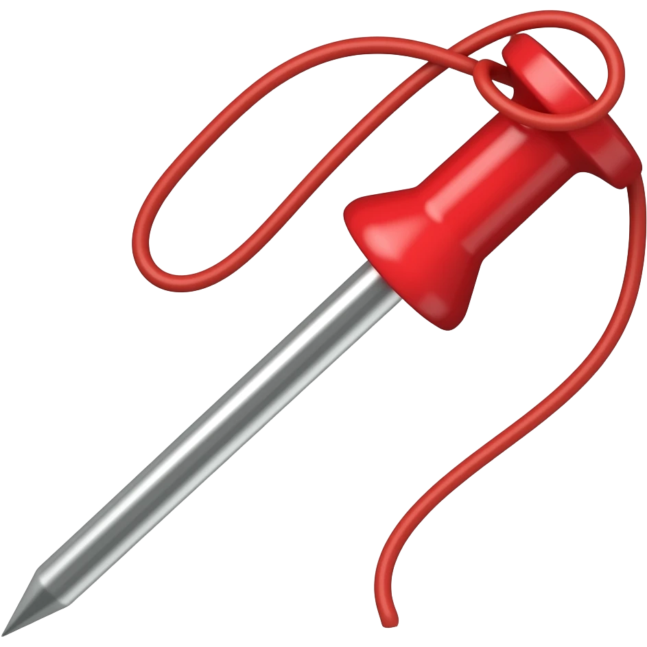 Red needle emoji