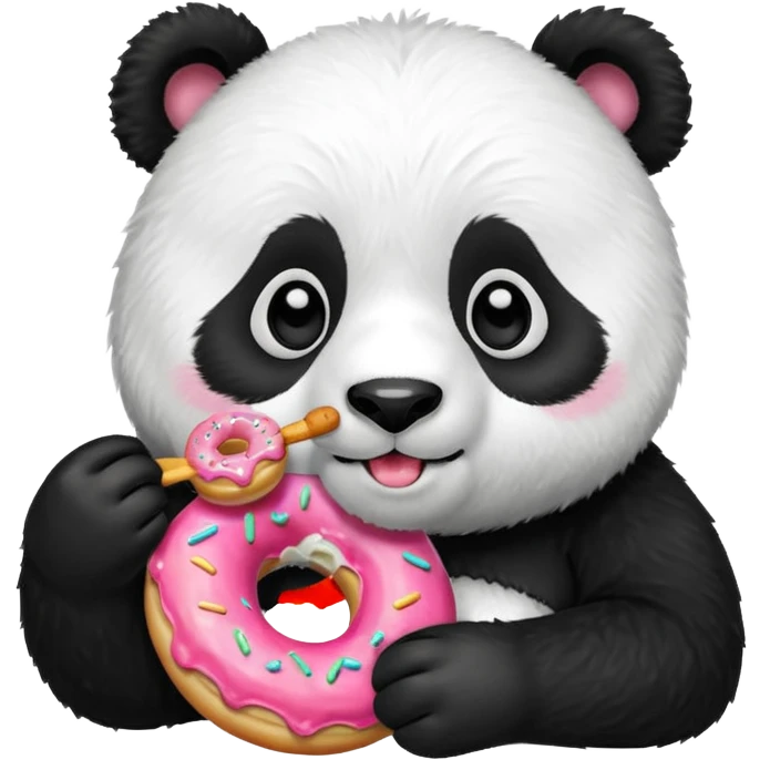 Panda with donuts emoji