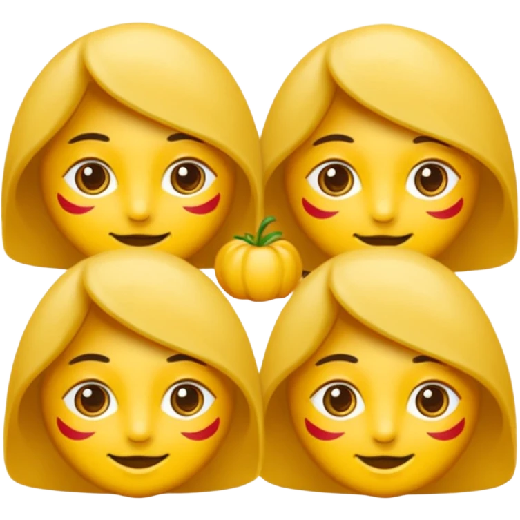 یک دختر با موهای قهوه ای تیره  emoji