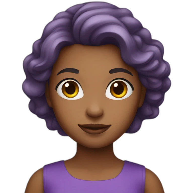 Girl in purple dress  emoji