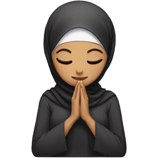 Hijabi praying  emoji