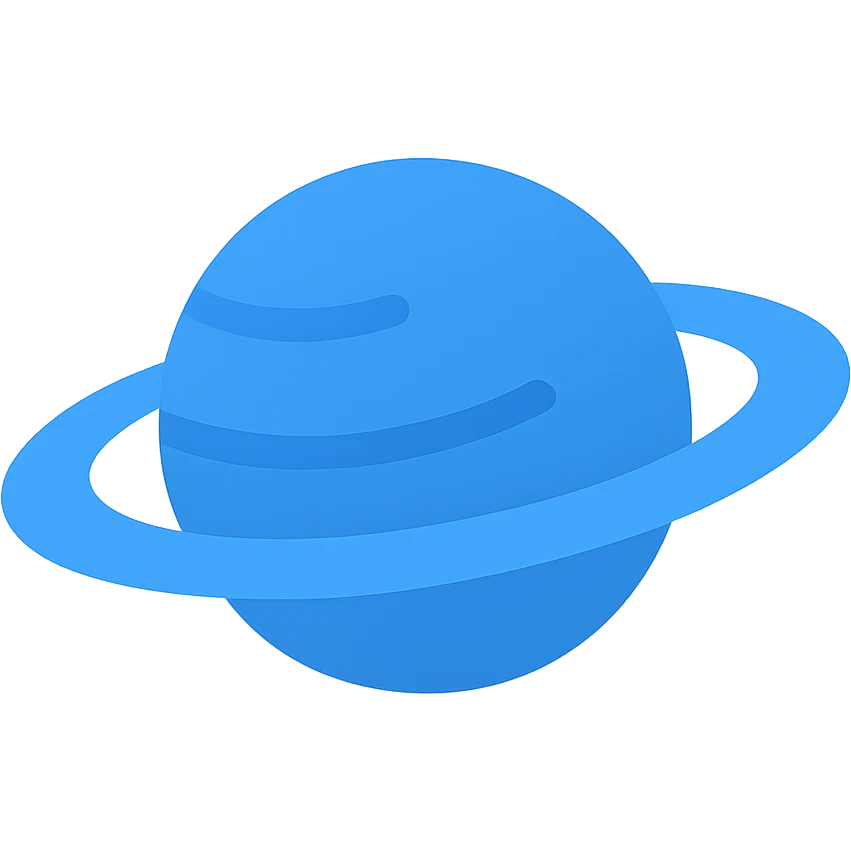 blue saturn emoji