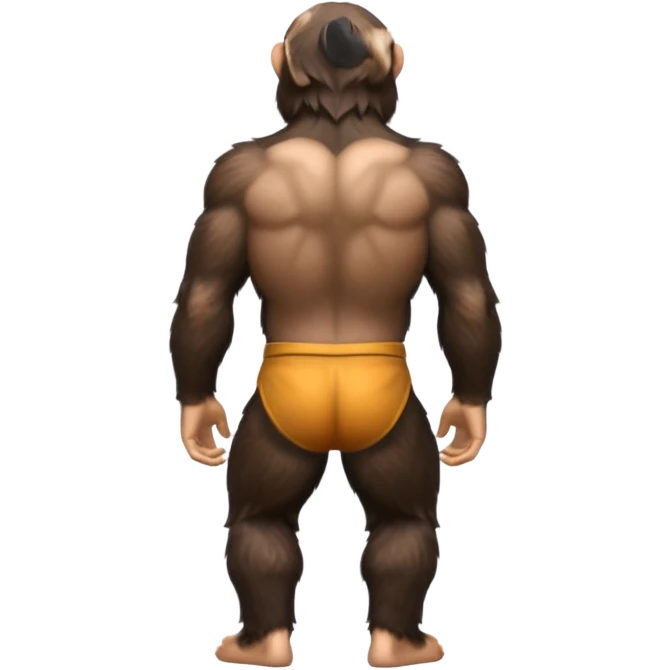 Small Standing chimpanzee from the back emoji