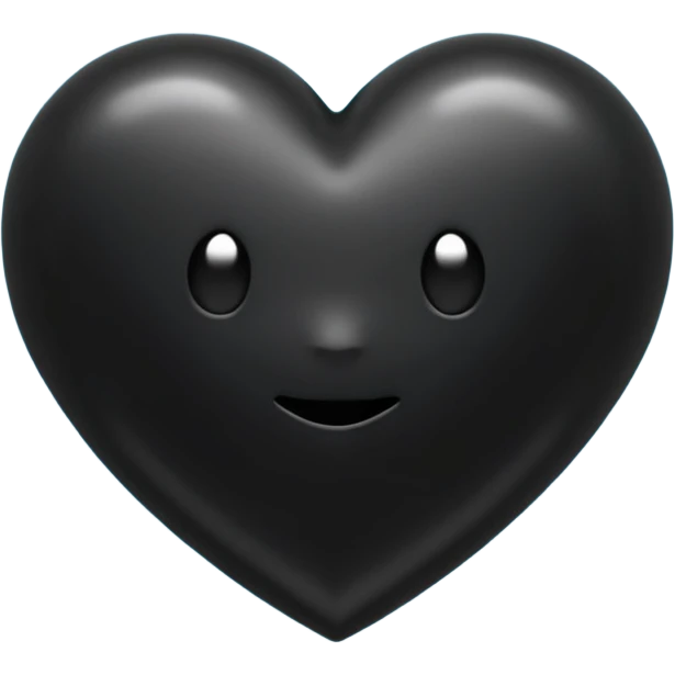 Create an emoji featuring a black heart 🖤 inside a thought bubble 💭 emoji