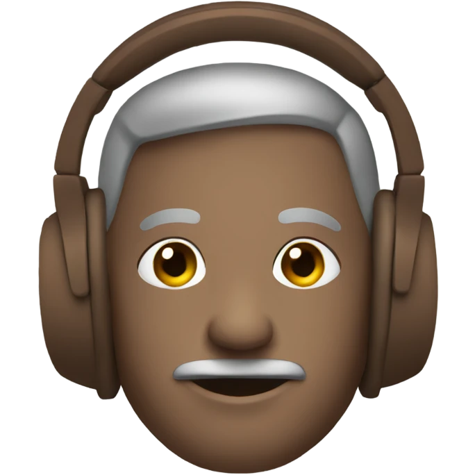 Brown headphones  emoji