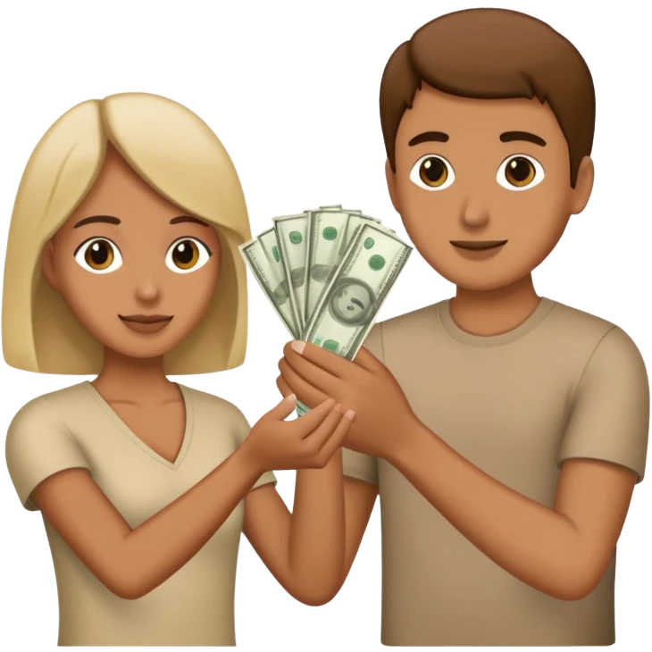person giving money to another person emoji
