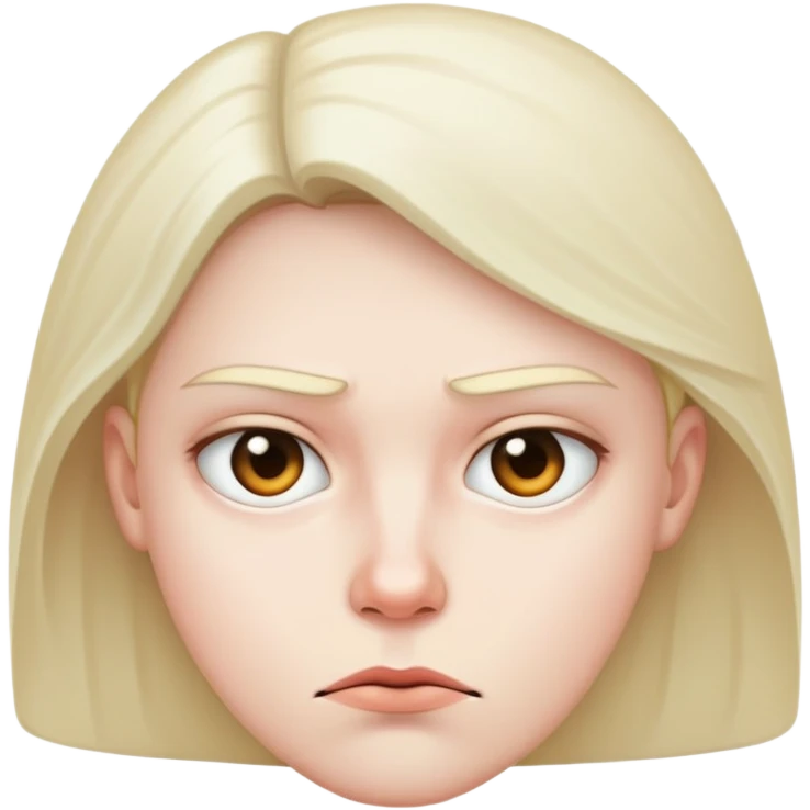 Stern serious face emoji