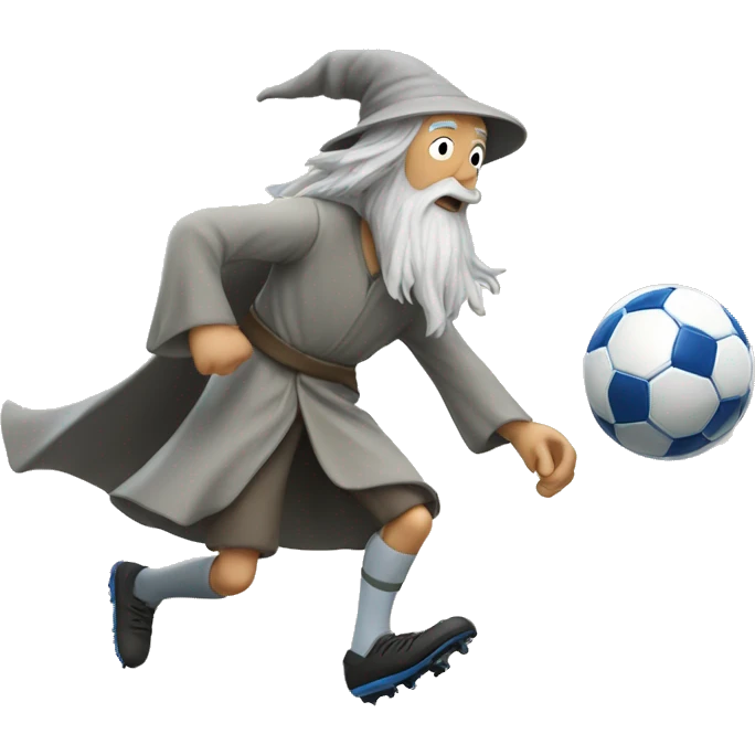 gandalf playing soccer emoji