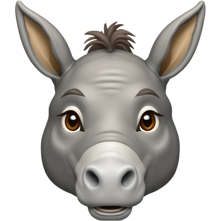 Ein behindert aussehender Eselkopf emoji