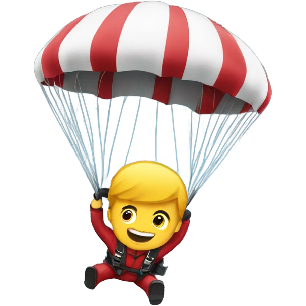 A man parachuting  emoji