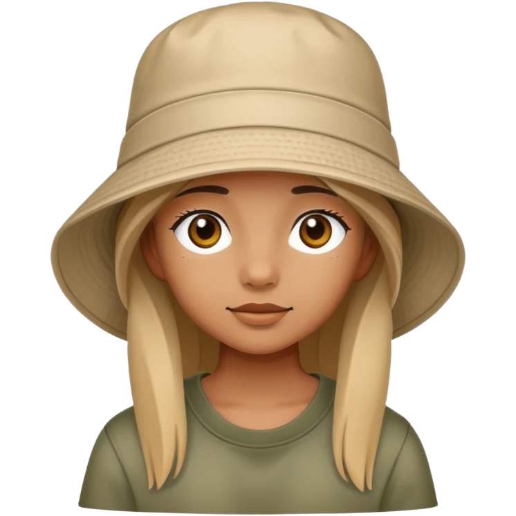 Girl wearing a bucket hat  emoji