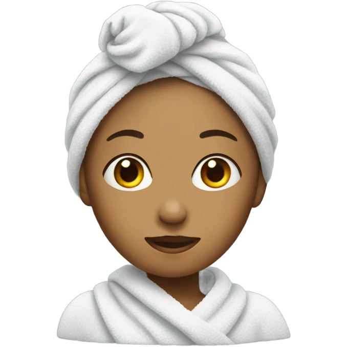 girl towel on head emoji