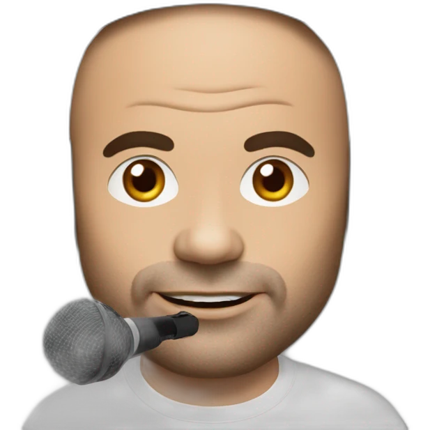 Joe Rogan podcast with a microphone emoji