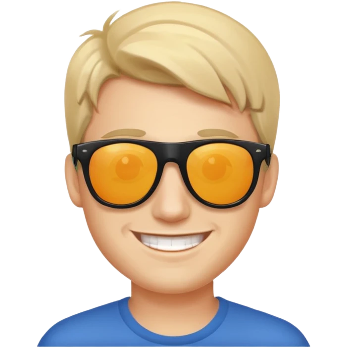 Guy with a sunglass emoji