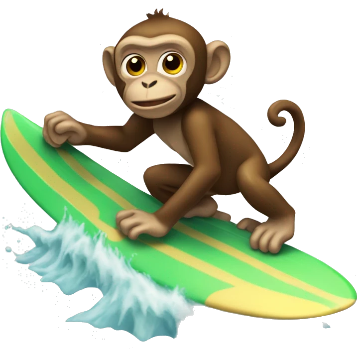 Monkey surfing emoji