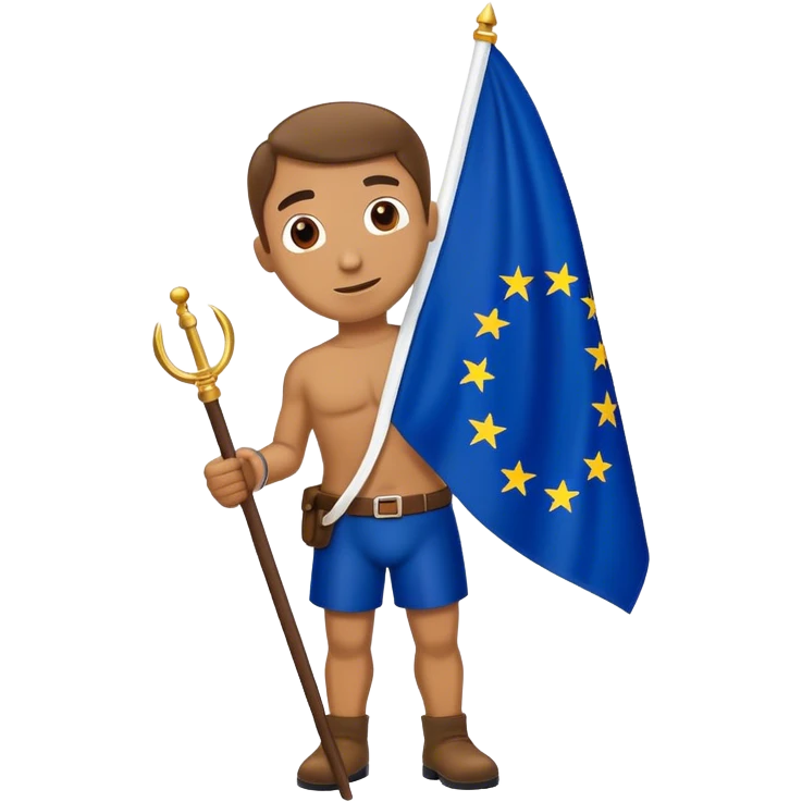 man with european union flag emoji