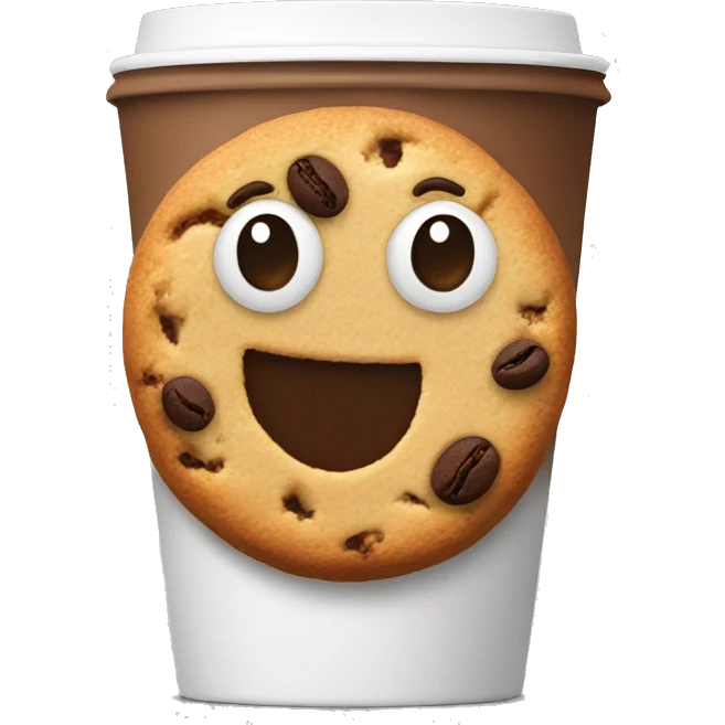 Coffee with a cookie inside emoji