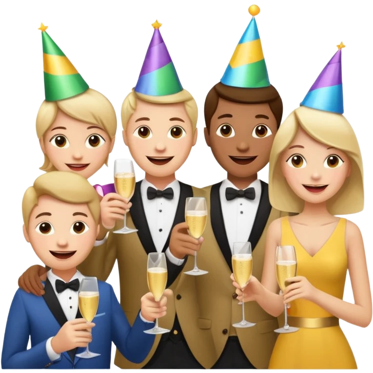 Create Happy & celebrating team faces emoji