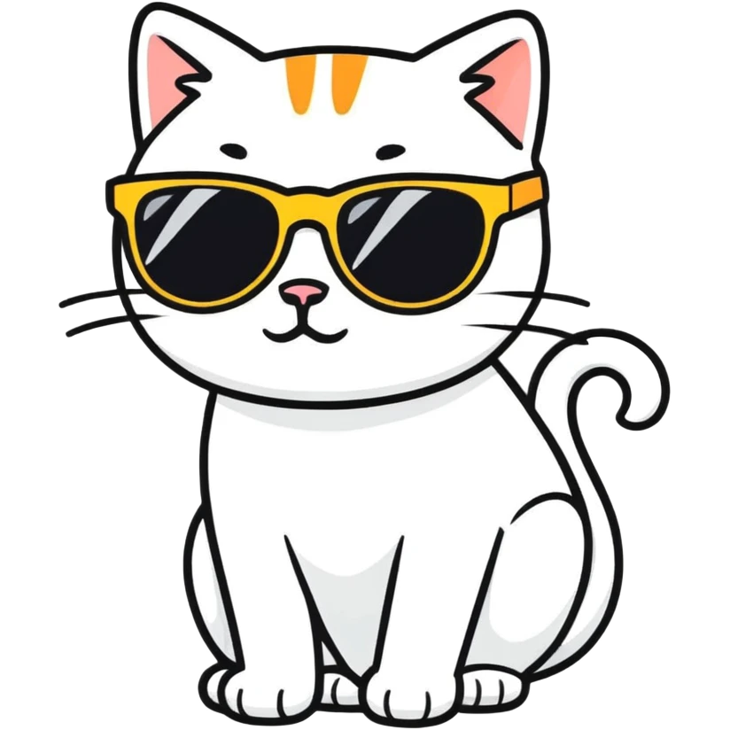 Cat with sunglasses emoji