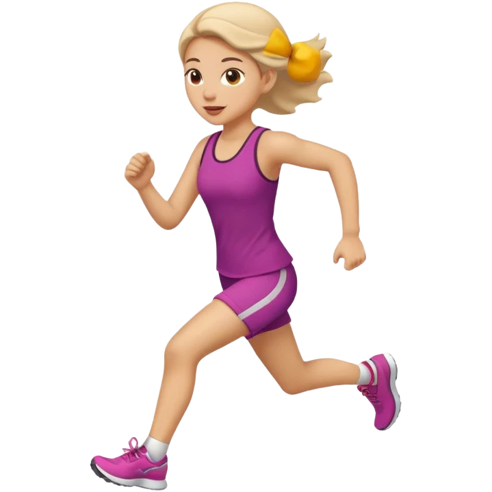 girl doing run emoji