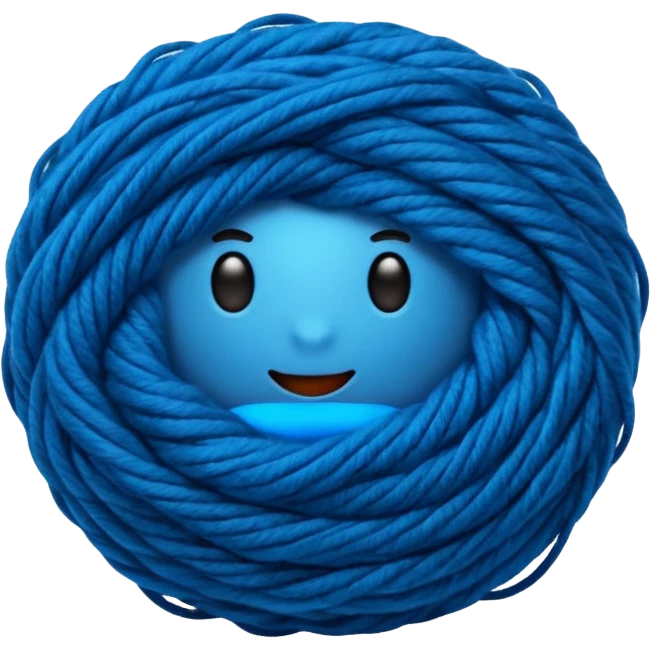 one color ball of yarn emoji