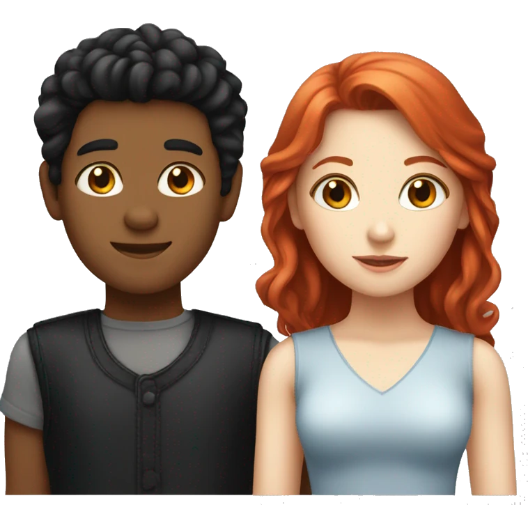 "Emoji of a fair-skinned boy with black hair and a fair-skinned girl with red hair." emoji