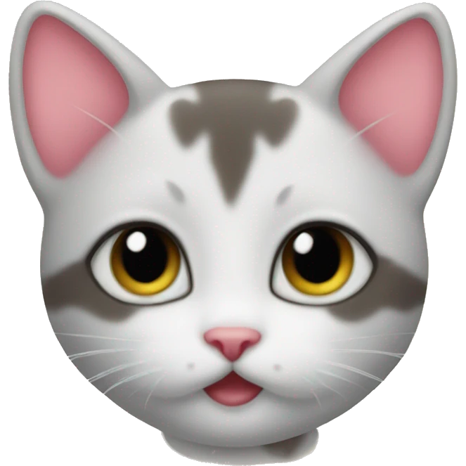 Kitten with hearts around its face emoji