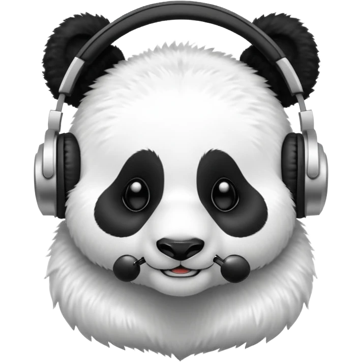 the panda wearing headphone emoji