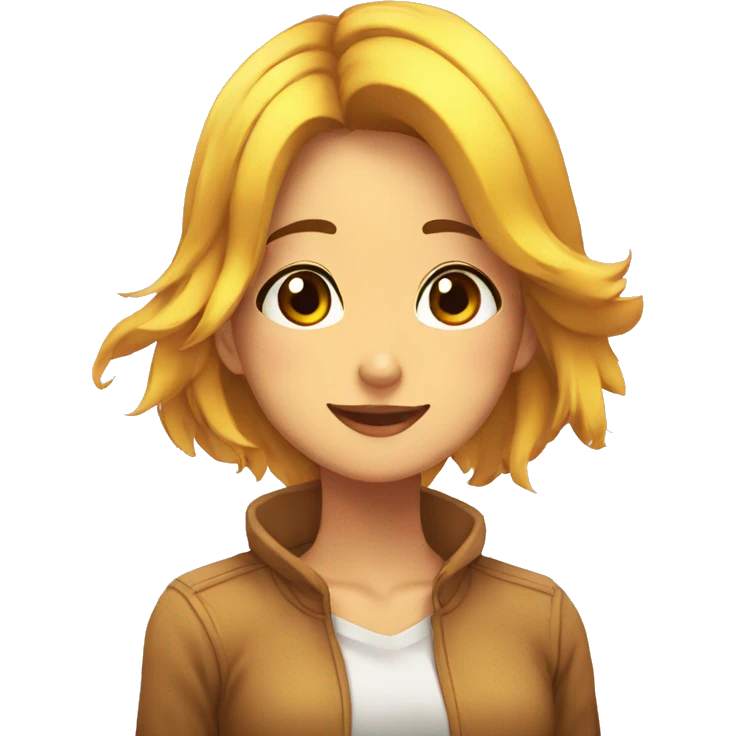 chica anime enamorada pelo castaño emoji