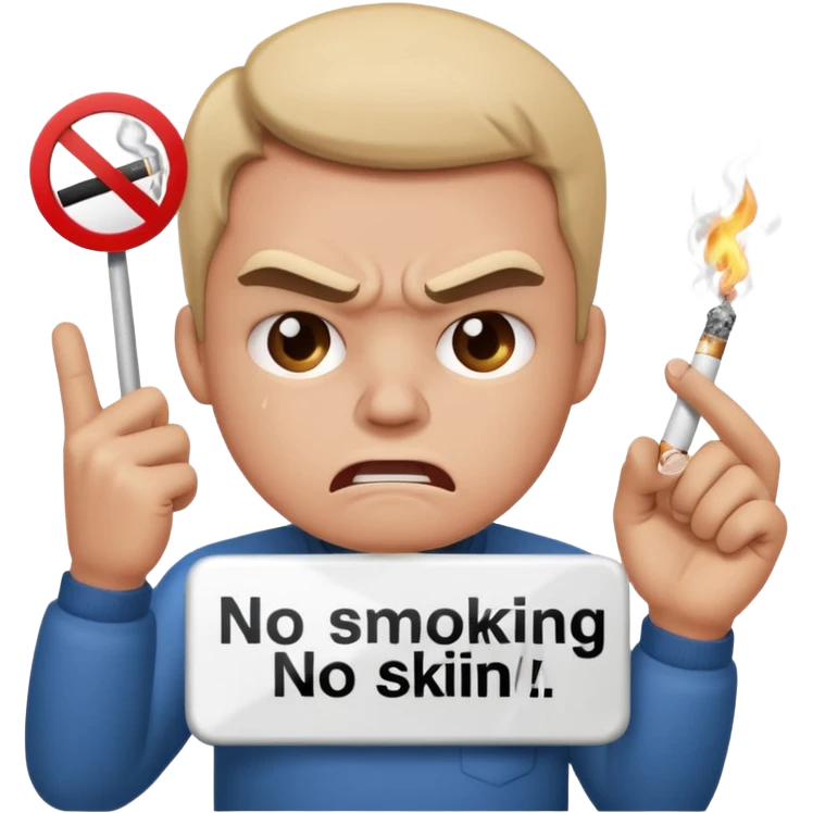 против курения emoji