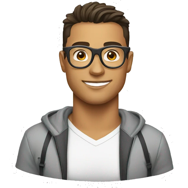 ronaldo with eyeglass emoji