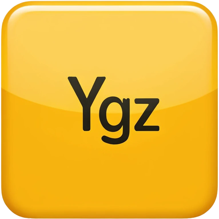 Square yellow color and teks "YGZ" emoji