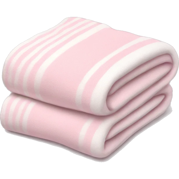Pastel Pink and white blanket folded  emoji