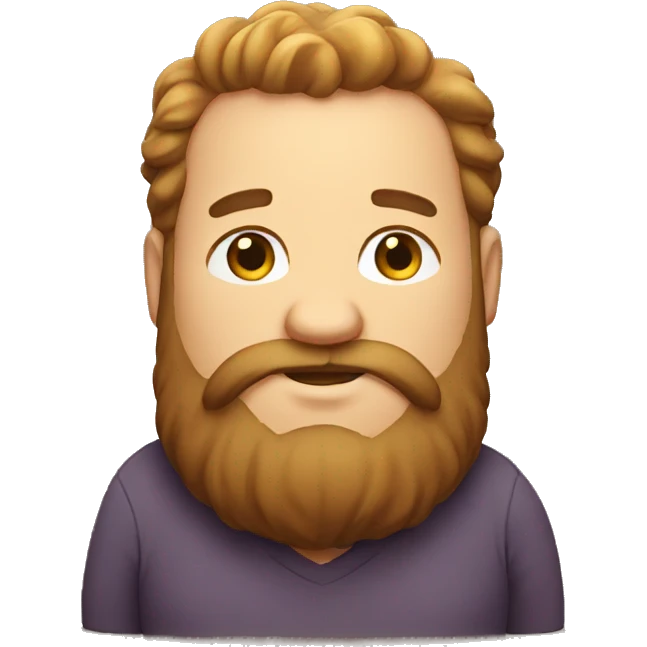 Fat bearded man emoji