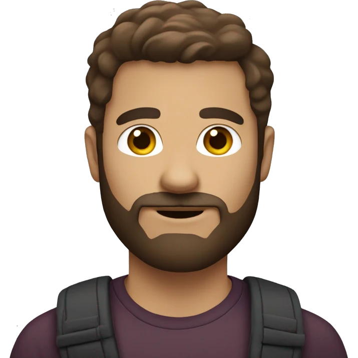 avatar for slack, white serios man with beard and brown hairs  emoji