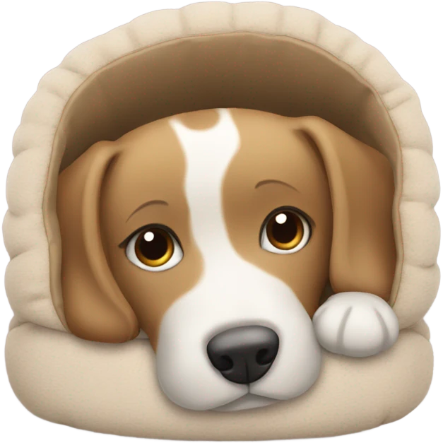 Dog in a dog bed  emoji
