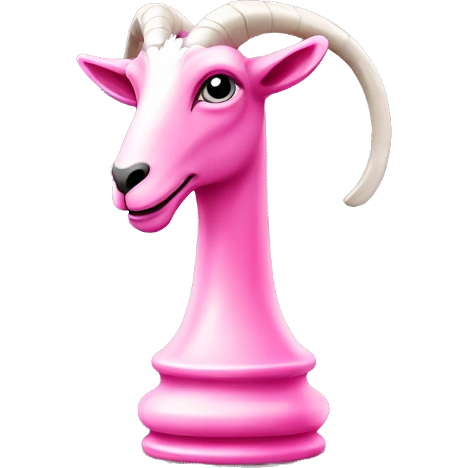 Goat chess piece pink  emoji