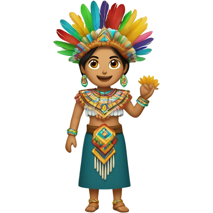 Azteca mujer  emoji