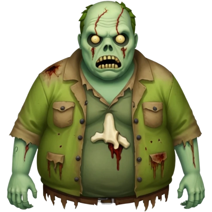 Fat zombie emoji