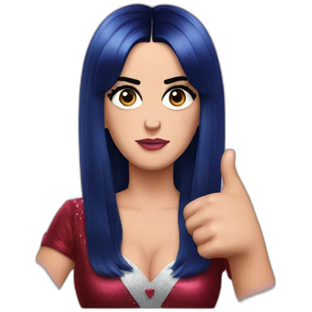 katy perry with thumbs down emoji