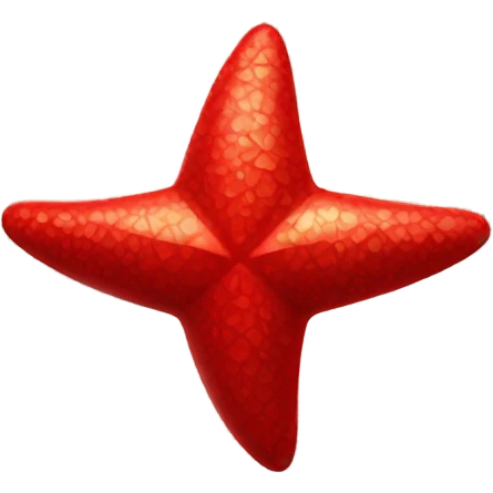 Estrella de mar color rojo emoji
