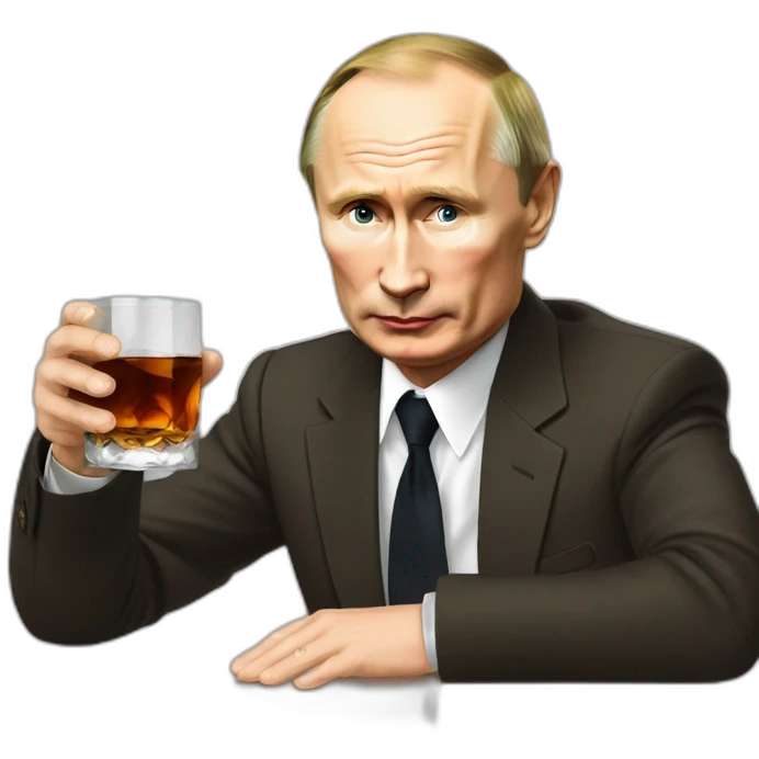 Putin drinking Kizlyar brandy emoji