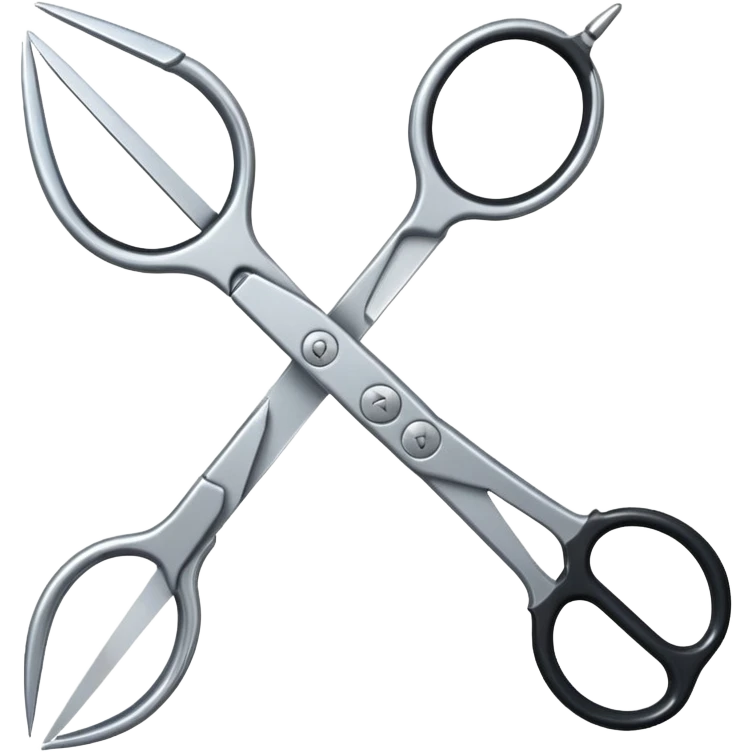 Scissors cutting audio wave clip emoji