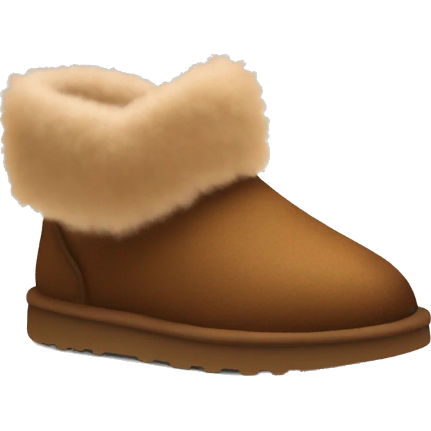 Ugg  brown fuzzy slipper emoji