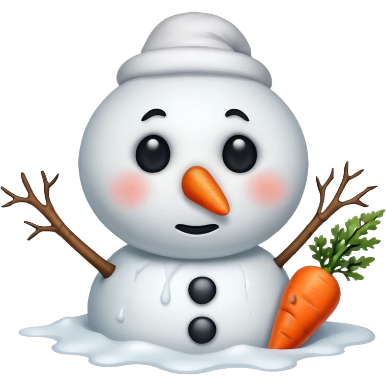 melting snowman emoji