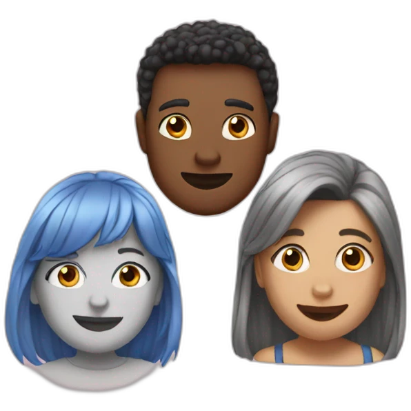 Three friends  emoji