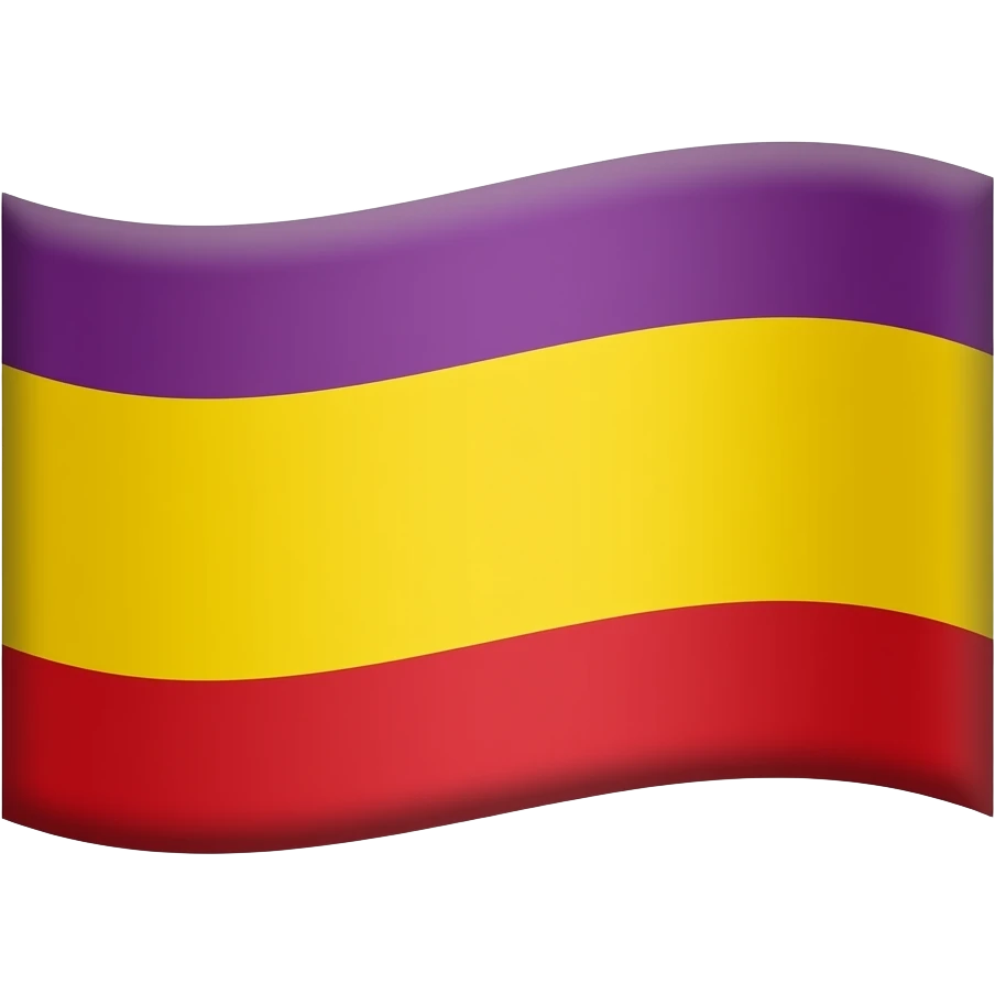 Bandera de la segunda república española similar a este emoji pero con la tercera banda superior morada 🇪🇦 emoji