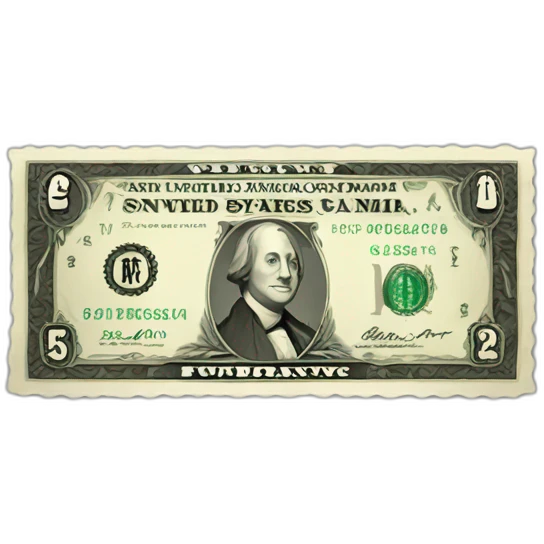 billete con alas emoji