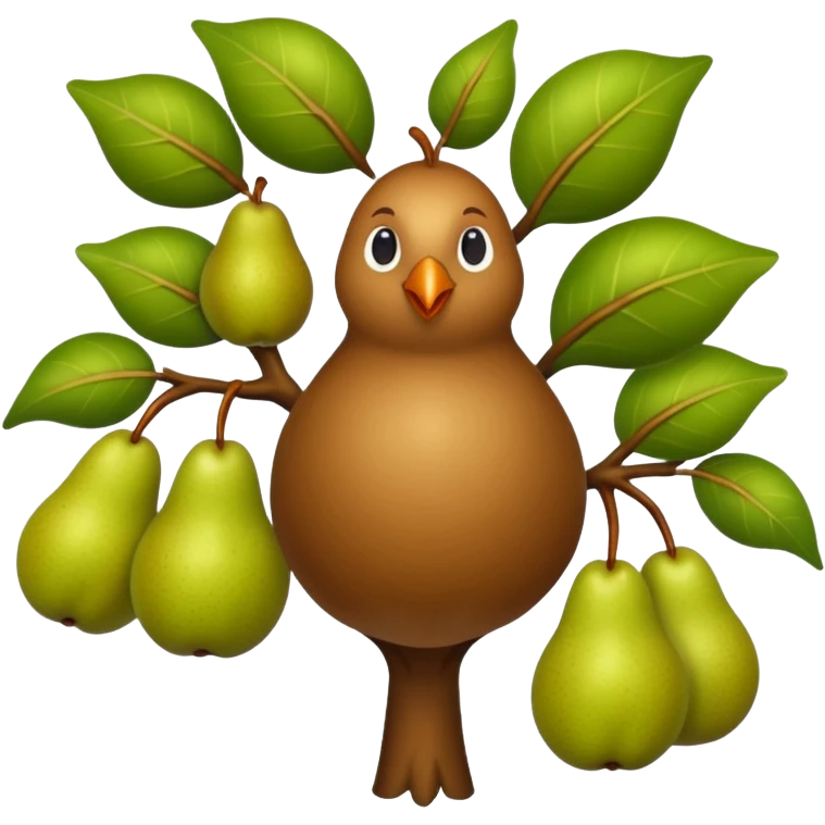 Partridge in a pear tree emoji