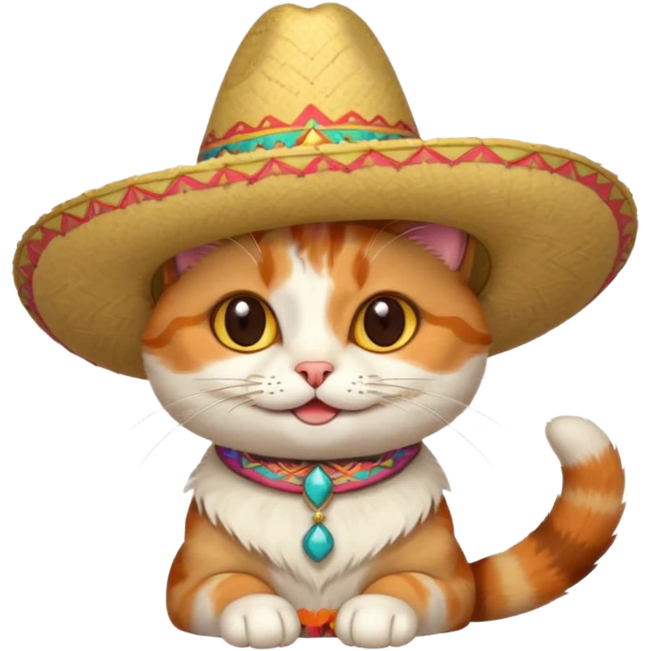 mexican hat cat emoji